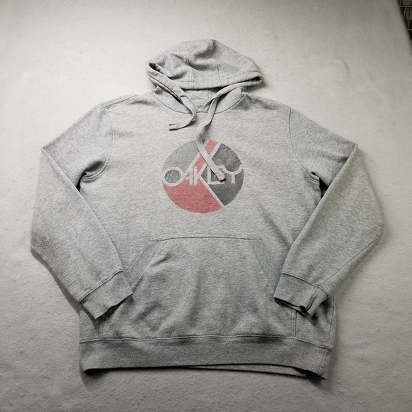 Oakley Other - Oakley Hoodie Mens Size L Gray Pullover Hooded Sweatshirt Circle Logo